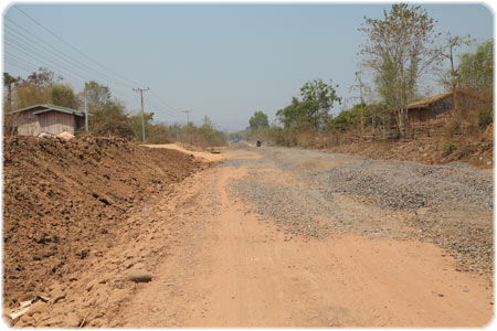 Bad roads in the Sekong area